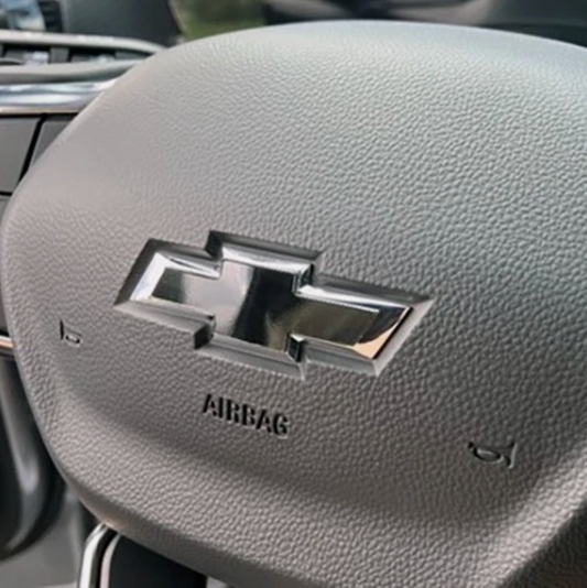 Gloss Black Steering Wheel Bowtie Overlay Chevy Equinox 2015-2025 NOT VINYL