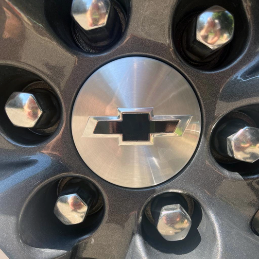 x4 Gloss Black Wheels Bowtie Overlay Chevy Tahoe 2015-2025 NOT VINYL