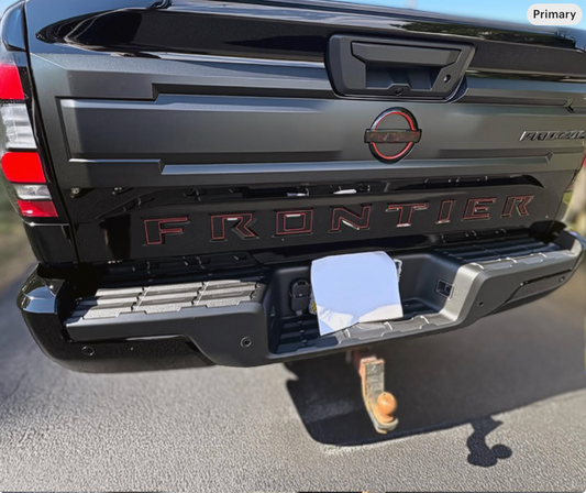 RED OUT Rear Tailgate Inserts Letters Emblem For 2022-2026 Frontier