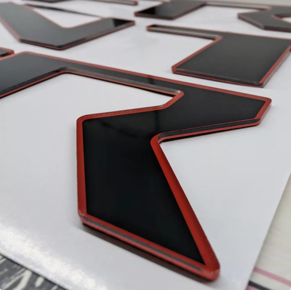 RED OUT Rear Tailgate Inserts Letters Emblem For 2022-2026 Frontier