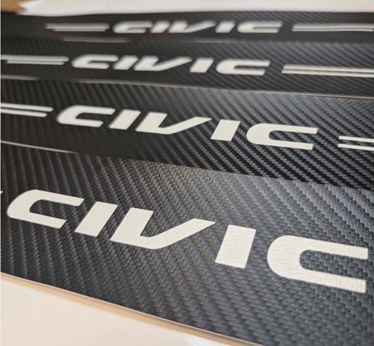 4Pcs Car Threshold Strip Door Plate Sill Scuff Cover Stickers TOYOTA CIVIC