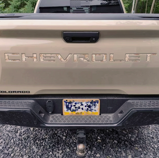DESERT STORM Raised Plastic Tailgate Letters Inserts NEW CHEVY COLORADO 2023+ USPS PRIORITY