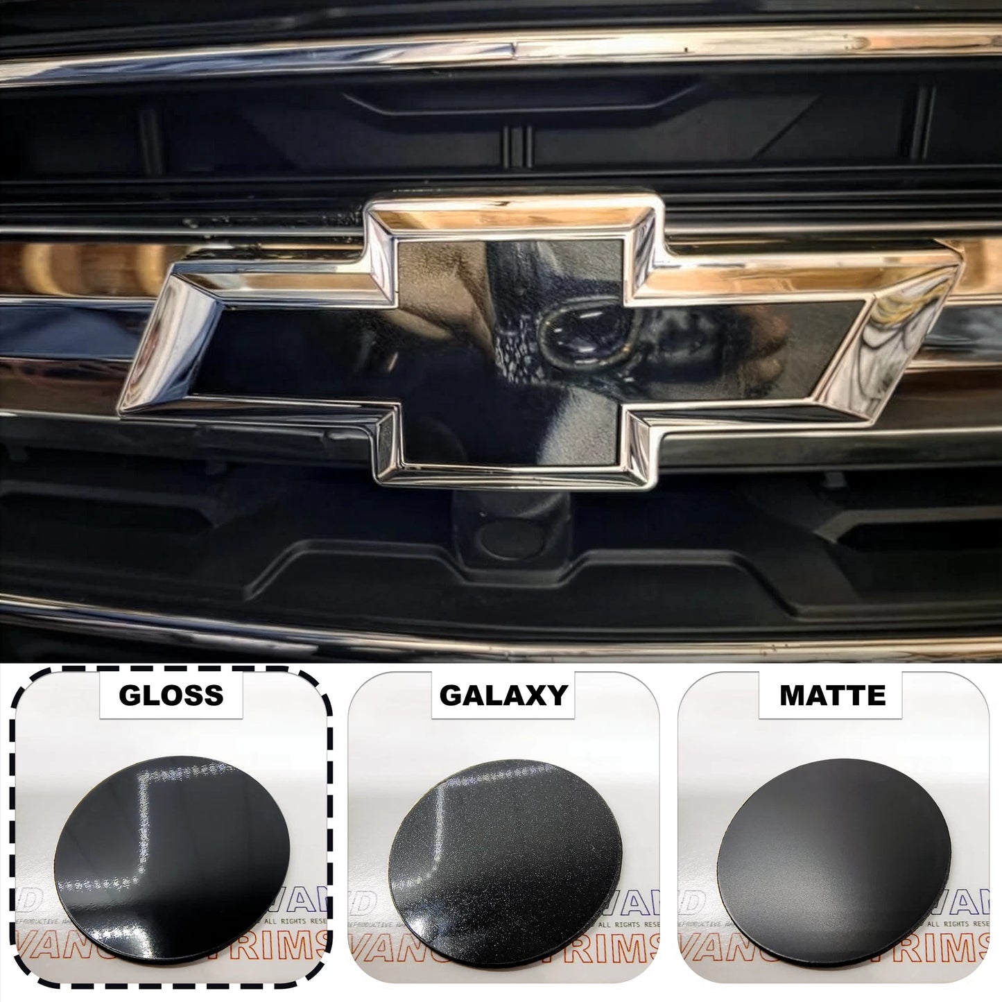 Gloss Black BowTie Grill + Tailgate Plastic Overlay 22-23 Traverse NOT VINYL