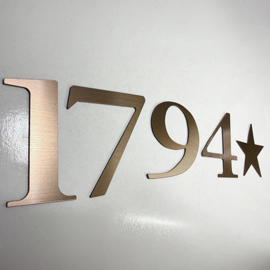 BRUSHED COPPER Raised Plastic 1794 Letters Inserts for Toyota Tundra Tailgate