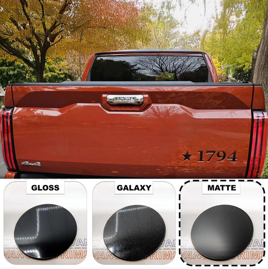 Matte Black Raised Plastic 1794 Letters Inserts for Toyota Tundra Tailgate