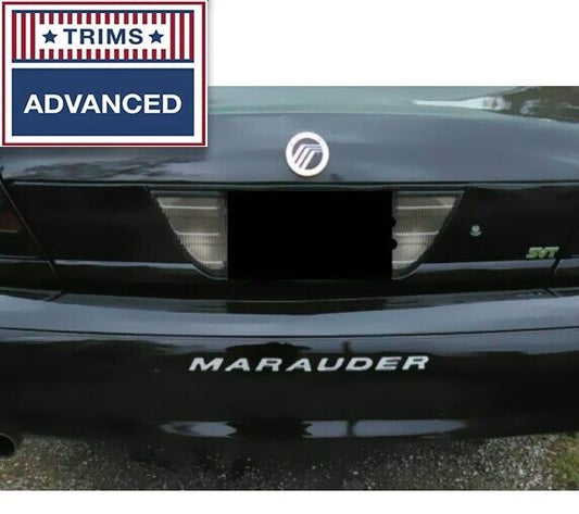 Mercury Marauder 2000-2004 Rear Bumper Plastic Letters Inserts Silver Aluminium