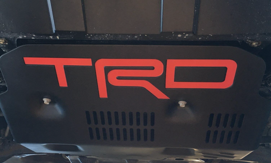 Raised Red Plastic Letters TRD Skid Plate