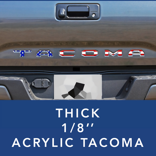 3D USA FLAG DOMED TAILGATE INSERT LETTERS TOYOTA TACOMA 2016-23