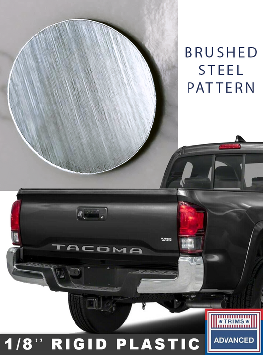 BRUSHED STEEL Raised Plastic Letters Inserts Toyota Tacoma 2016-2023 Tailgate