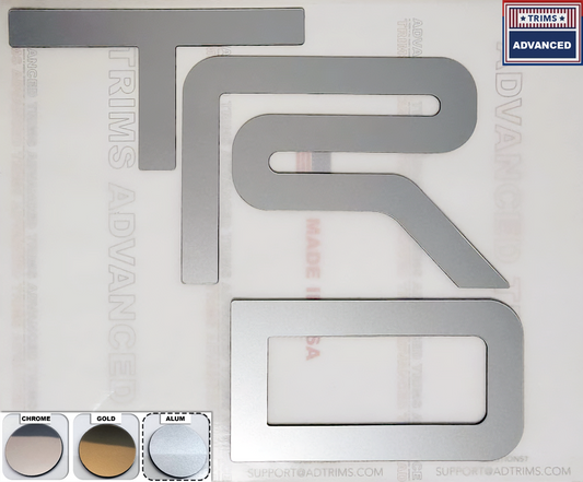 Plaque de protection TRD avec lettres en plastique et aluminium surélevées