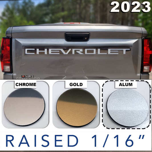 Silver Aluminium Raised Plastic Tailgate Letters NEW CHEVY COLORADO 2023 2024