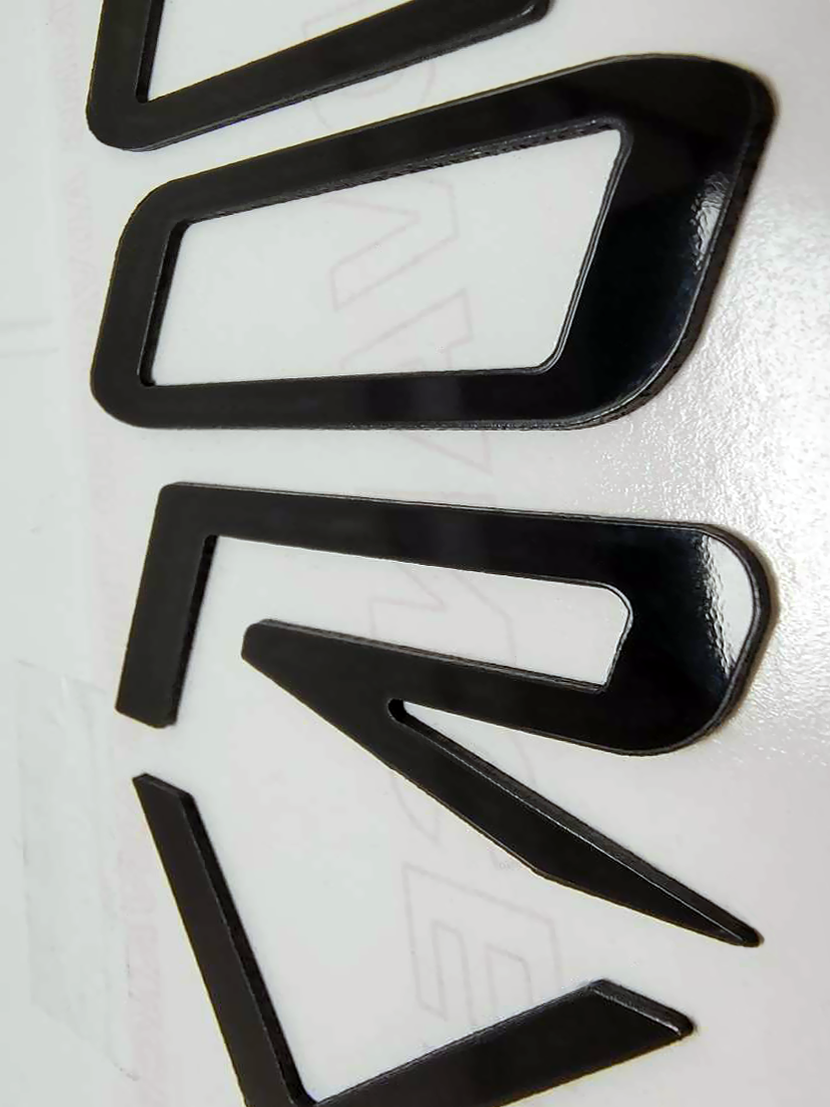 GLOSS BLACK 1/16 RAISED LETTERS FOR C5 CORVETTE 97-2004 FRONT + REAR US MADE