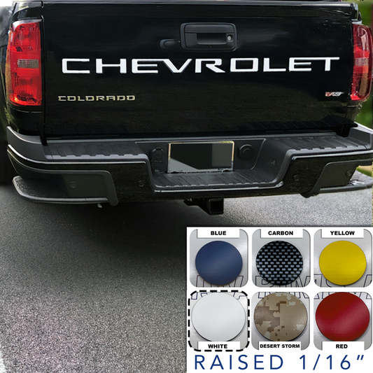 White Raised Plastic Tailgate Letters Inserts Chevrolet Colorado 2021 2022