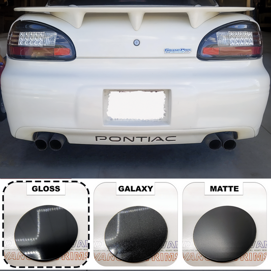 Letras de plástico para parachoques trasero NEGRO BRILLANTE - Pontiac Grand Prix 1997-2003 NO VINILO 