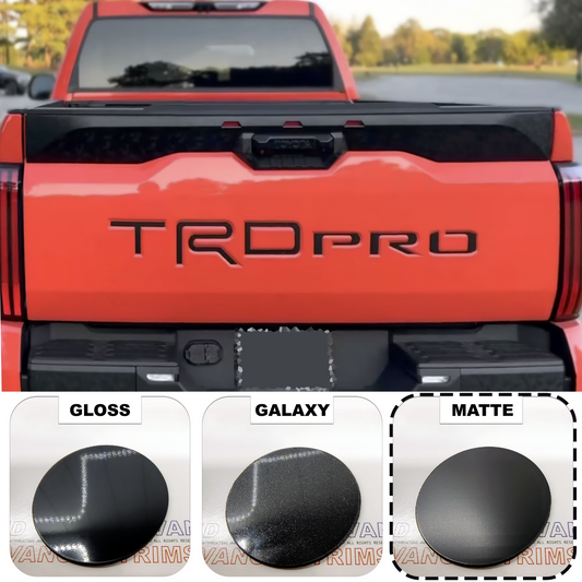 Letras de puerta trasera negra mate para Toyota Tundra TRD Pro 2022 2023 2024