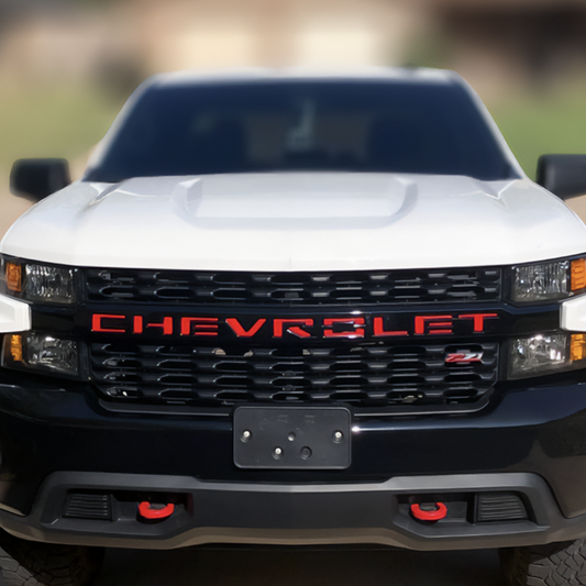 Grill Letters Inserts 2019 2020 2021 Silverado Red